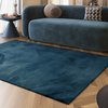 Tapis rond bleu vert
