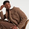 Veste col fausse fourrure homme