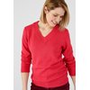 Pull gris col v femme