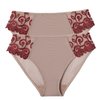 Beige/Rood
