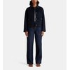 Manteau femme laine col rond