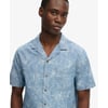 Motif Floral Bleu Marine Nouveau