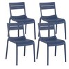 Chaise jardin plastique bleu