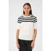 Blanc Chalk/Noir Half Stripe