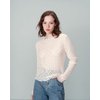 Ecru t-shirt dames lange mouw