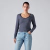 Bleu - Tina Stripe Navy Blazer Egret