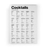 Imprimé Cocktails Bw