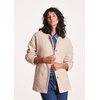 Manteau court écru femme
