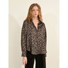 Chemise satin kaki femme
