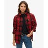 Chemise à carreaux rouge femme
