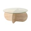 Table basse verre bois