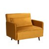 Fauteuil convertible jaune moutarde