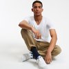 Tee shirt blanc col v homme