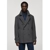 Manteau laine gris chiné homme