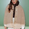 Manteau long mouton retourné femme
