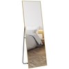 Grand miroir mural laiton