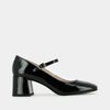 Babies femme cuir noir