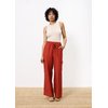 Pantalon rouge brique femme