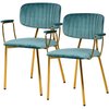 Chaise tissu bleu clair