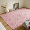 Tapis salon gris et rose poudré