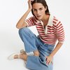 Pull col polo femme