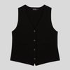 Gilet noir femme sans bouton