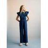 Combinaison fille bleu marine