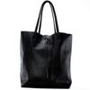 Sac cabas cuir souple noir