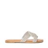 Sandales plates strass