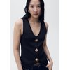 Gilet femme bouton bijoux
