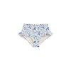 Crème/Bleu À Petits Motifs Floraux