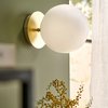Applique laiton et verre opaline moricio