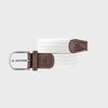 Ceinture tressée homme blanche