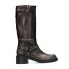 Bottines motardes avec boucles
