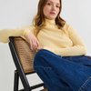 Pull cachemire moutarde femme
