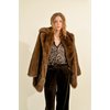 Brown faux fur coat