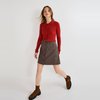 Pull femme orange brique