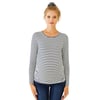 VERTBAUDET T-Shirt De Grossesse Manches Longues Ivoire Rayé - Confort Et Style Pour Futures Mamans 34/36