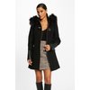 Manteau femme laine capuche