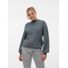Pull vert manches bouffantes