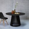 Table ronde pied noir