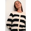 Gilet rayé noir et blanc