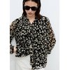 Blouse noire fleurie