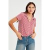 Blouse fleurie rouge