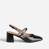 Slingback noir cuir