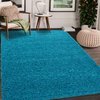 Tapis shaggy bleu turquoise