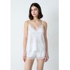 Caraco satin blanc