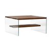 Table basse de salon en bois brut