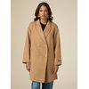 Manteau drap de laine beige femme
