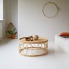 Plateau de table rond en bois